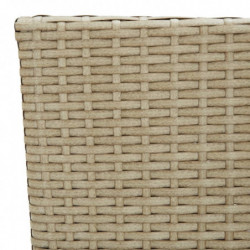 Garten-Essstühle 2 Stk. Poly Rattan Beige