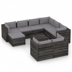 10-tlg. Garten-Lounge-Set...