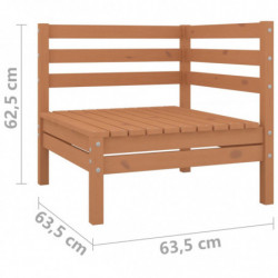 2-Sitzer-Gartensofa Anno Honigbraun Massivholz Kiefer