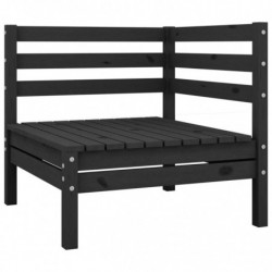 2-Sitzer-Gartensofa Ano Schwarz Kiefer Massivholz