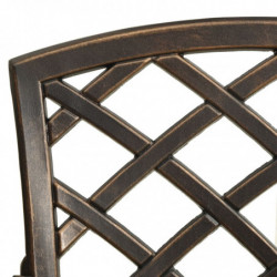 3-tlg. Bistro-Set Aluminiumguss Bronzen