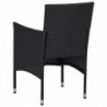 Garten-Essstühle 2 Stk. Poly Rattan Schwarz