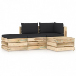 4-tlg. Garten-Lounge-Set...