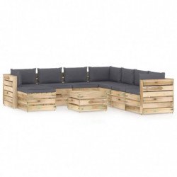 9-tlg. Garten-Lounge-Set...