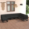 8-tlg. Garten-Lounge-Set mit Kissen Kiefer Massivholz