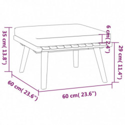 4-tlg. Garten-Lounge-Set mit Kissen Massivholz Akazie