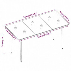 5-tlg. Garten-Essgruppe mit Auflagen Poly Rattan und Glas