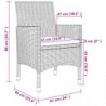 5-tlg. Garten-Essgruppe mit Auflagen Poly Rattan und Glas