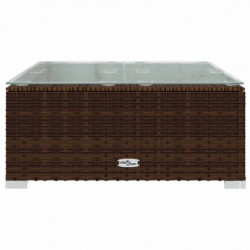 13-tlg. Garten-Lounge-Set mit Kissen Poly Rattan Braun