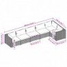 6-tlg. Garten-Lounge-Set mit Kissen Poly Rattan Schwarz