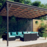 9-tlg. Garten-Lounge-Set mit Kissen Schwarz Poly Rattan