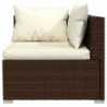 8-tlg. Garten-Lounge-Set mit Kissen Poly Rattan Braun