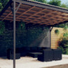 9-tlg. Garten-Lounge-Set mit Kissen Poly Rattan Schwarz