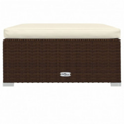 12-tlg. Garten-Lounge-Set mit Kissen Poly Rattan Braun