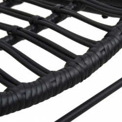 Gartenstuhl Poly Rattan Schwarz