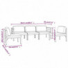 5-tlg. Garten-Lounge-Set mit Kissen Aluminium Anthrazit