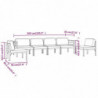 6-tlg. Garten-Lounge-Set mit Kissen Aluminium Anthrazit