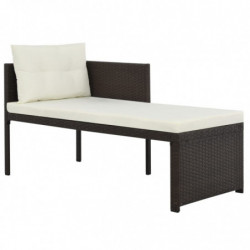 4-tlg. Garten-Lounge-Set Poly Rattan Braun