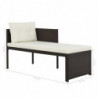 4-tlg. Garten-Lounge-Set Poly Rattan Braun