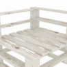 Garten-Palettensofa Weiß 3-Sitzer Holz