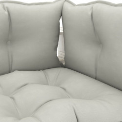 Garten-Palettensofa 3-Sitzer mit Taupe-Kissen Holz