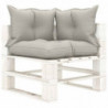 Garten-Palettensofa 4-Sitzer mit Taupe-Kissen Holz