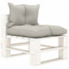 Garten-Palettensofa 4-Sitzer mit Taupe-Kissen Holz