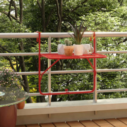 Balkontisch Rot 60x40 cm Stahl