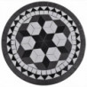 Bistrotisch Schwarz und Weiß 60 cm Mosaik
