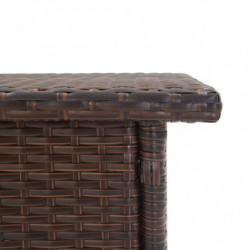 Teetisch Braun 50 x 50 x 47 cm Poly Rattan