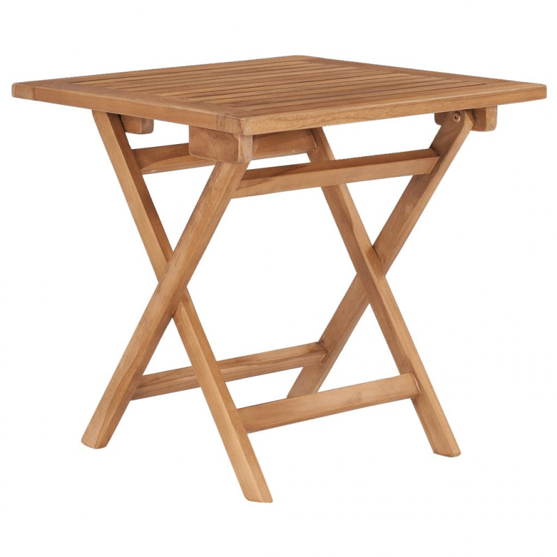 Klappbarer Gartentisch 45x45x45 cm Teak Massivholz