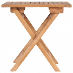 Klappbarer Gartentisch 45x45x45 cm Teak Massivholz