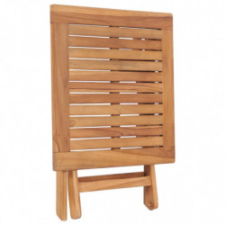 Klappbarer Gartentisch 45x45x45 cm Teak Massivholz