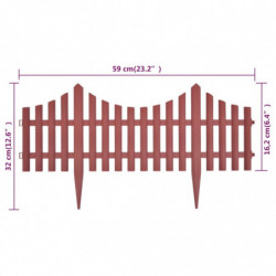 Beeteinfassung 17 Stk. 10 m Braun