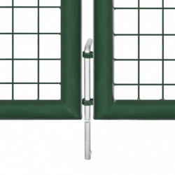 Gartentor Stahl 350 x 75 cm Grün
