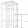 Gabionenkorb U-Form mit 2 Säulen Eisen 140x20x200 cm