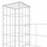 Gabionenkorb U-Form mit 8 Säulen Eisen 860x20x200 cm
