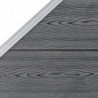 WPC Zaun-Set 8 Quadrate + 1 Schräge 1484x186 cm Grau