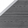 WPC Zaun-Set 10 Quadrate + 1 Schräge 1830x186 cm Grau