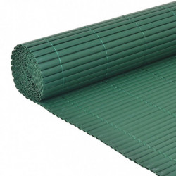 Gartenzaun Doppelseitig PVC 90×300 cm Grün