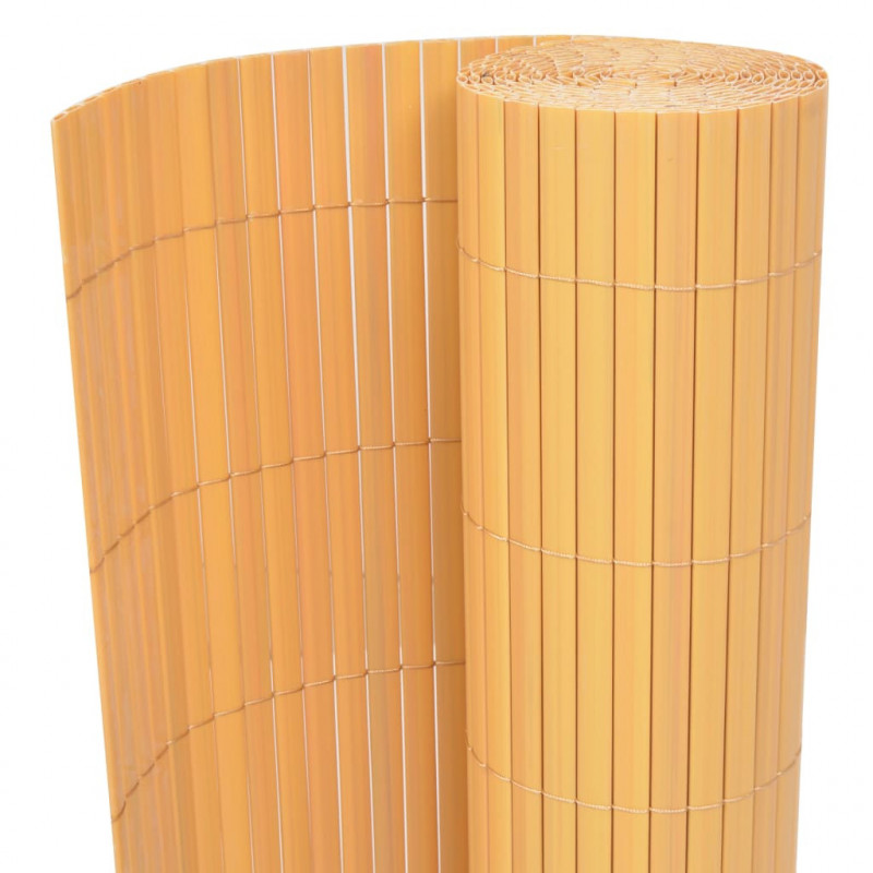 Gartenzaun Doppelseitig PVC 90×300 cm Gelb