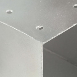 Pfostenverbinder 4 Stk. X-Form Verzinktes Metall 81 x 81 mm