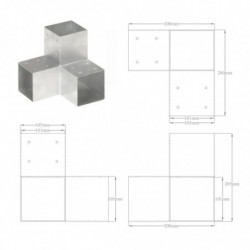 Pfostenverbinder Y-Form Verzinktes Metall 101 x 101 mm