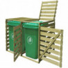 Mülltonnenbox für 2 Tonnen 240 L Imprägniertes Holz