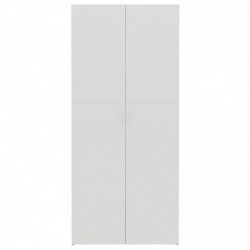Schuhschrank Weiß Sonoma-Eiche 80 x 35,5 x 180 cm Spanplatte