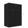 Schuhschrank Schwarz 60×35×84 cm Spanplatte