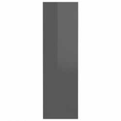 Wand-Schuhschränke 2 Stk. Hochglanz-Grau 60x18x60 cm Spanplatte