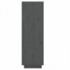 Schuhregal Grau 34x30x105 cm Massivholz Kiefer