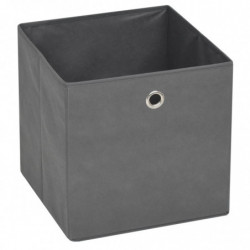 Aufbewahrungsboxen 10 Stk. Vliesstoff 32 x 32 x 32 cm Grau