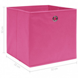 Aufbewahrungsboxen 4 Stk. Rosa 32×32×32 cm Stoff